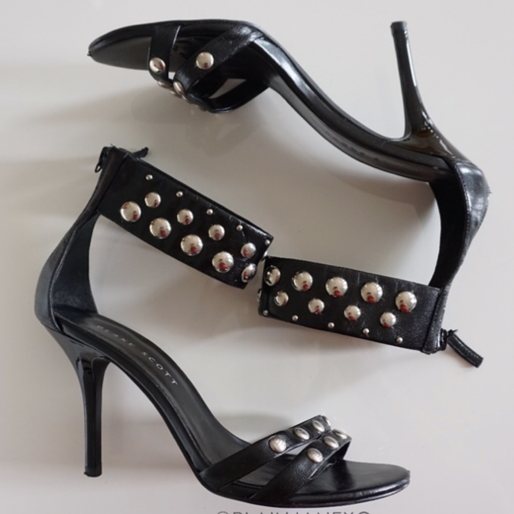 Blake Scott Tina-T Black silver studded heel